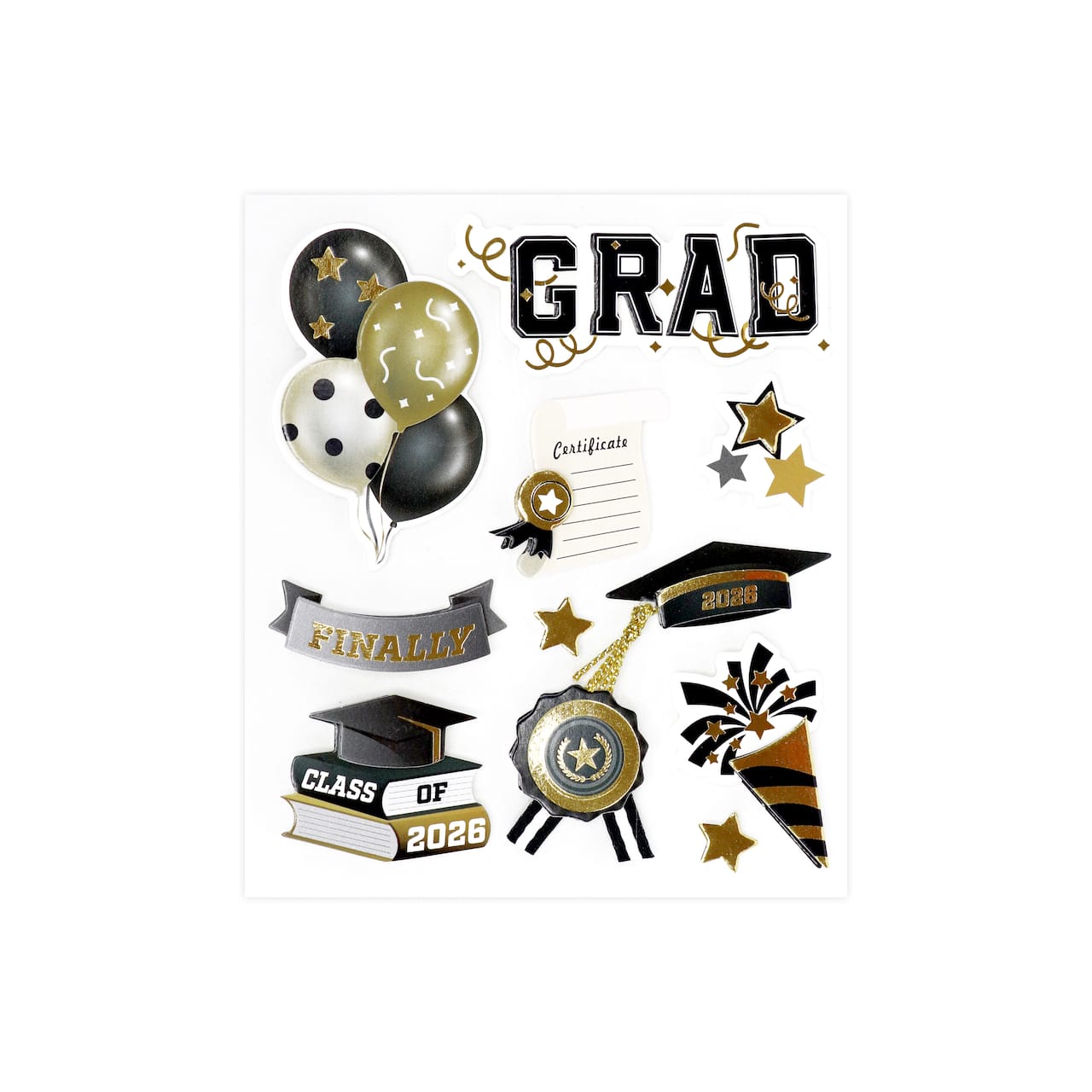Graduation Balloons Dimensional Stickers by Recollections™